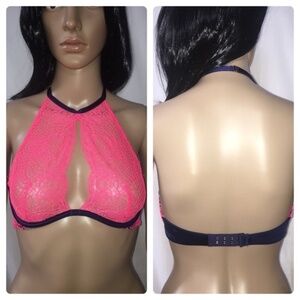 New VS Victoria’s Secret Very Sexy Crochet High Neck Halter Bra